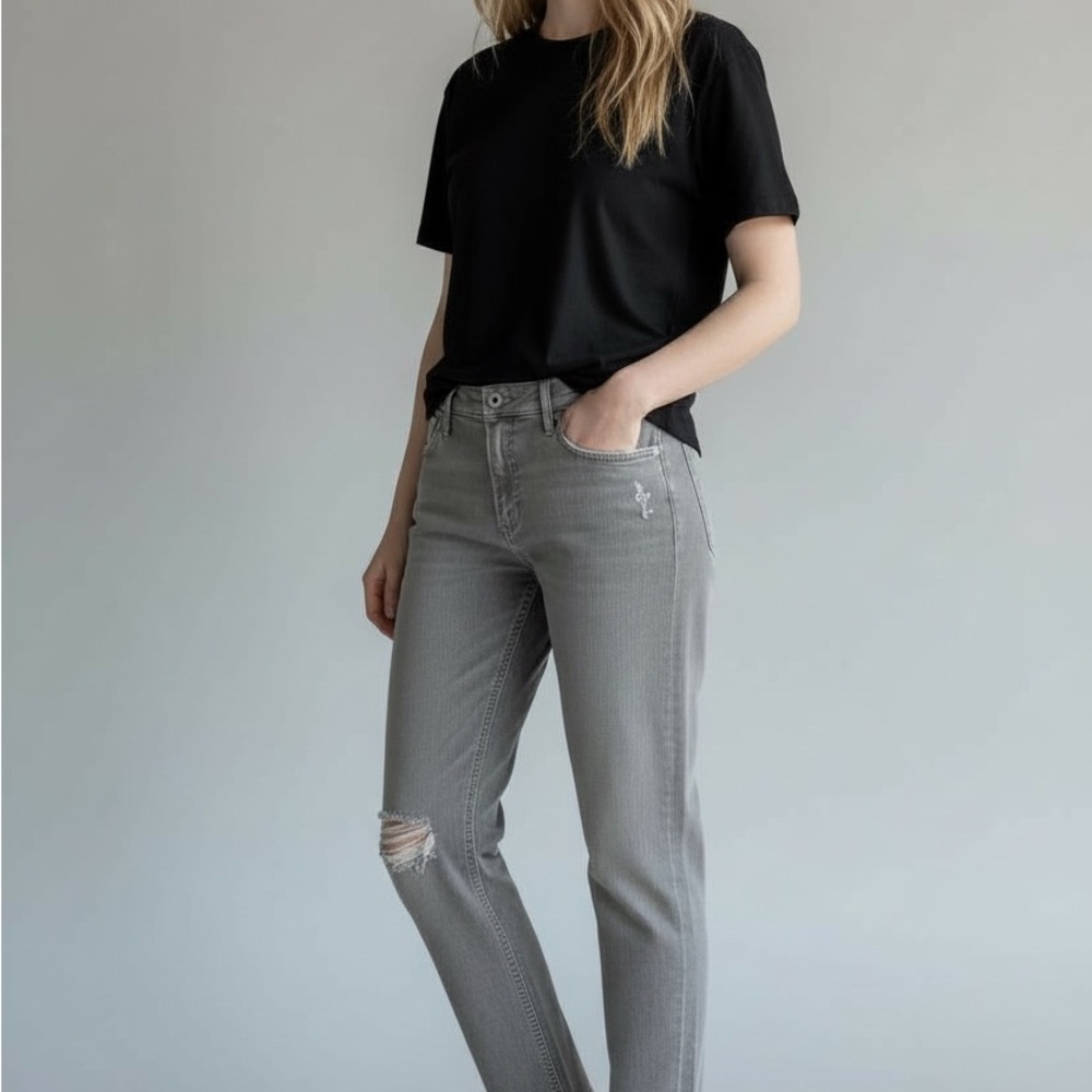 MOTHER Denim Womens Jeans The Dropout in Blow Out Graphite‎ Size 29